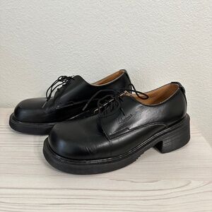 90s Vintage Made in England Dr. Martens Black Oxford Shoes Women US Size 8 UK 6
